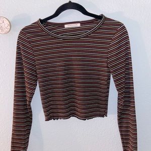 Striped crop long sleeve
